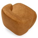 Ver imagem 4 de Kit 02 Poltronas Decorativas Giratória Orgânica Sala Living Barolo L06 Couríssimo Whisky - Lyam Deco
