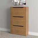 Ver imagem 1 de Sapateira Vertical Multiuso 71,5cm X 117cm com 3 Portas Cor:amêndoa