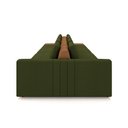 Ver imagem 7 de Sofá Ilha com Encosto e Almofadas Móveis Olimpo 505cm Modulado Linho/pu Verde/caramelo G45 - Gran Be