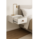 Ver imagem 2 de Mesa de Cabeceira Suspensa Mdf 15mm 30cm com Gaveta Telescópica Montada
