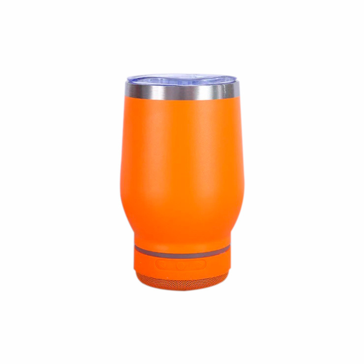 Copo Térmico com Tampa 360ml com Caixa de Som Bluetooth - Laranja - 1