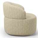 Ver imagem 6 de Poltrona Giratória Orgânica para Sala de Estar Living Helena L02 Linho Bege - Lyam Decor