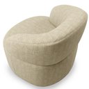 Ver imagem 7 de Poltrona Giratória Orgânica para Sala de Estar Living Helena L02 Linho Bege - Lyam Decor