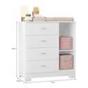 Ver imagem 5 de Dormitório Infantil New Katatau Guarda Roupa, Cômoda e Berço Branco Brilho com Colchão Supreme