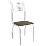 Cadeira Munique 4 Peças Cromada 4C047 Crome Marrom - 4