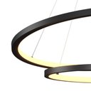 Ver imagem 3 de Lustre Pendente Orluce Tabat Or1789 com 2 Aros 60/40cm Preto Led Bivolt