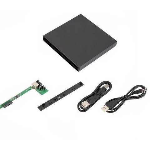 Case Externo P/ Gravador de Dvd de Notebook 12,7mm Slim Usb - Preto