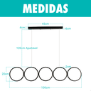 Ver imagem 5 de Lustre de Led Moderno 5 Círculos com Controle Remoto 111w