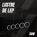 Ver imagem 7 de Lustre de Led Moderno 5 Círculos com Controle Remoto 111w