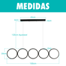 Lustre de Led Moderno 5 Círculos com Controle Remoto 111w - 5
