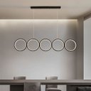 Ver imagem 1 de Lustre de Led Moderno 5 Círculos com Controle Remoto 111w