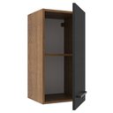 Ver imagem 3 de Armário de Cozinha Aéreo 35 cm 1 Porta Rustic/Preto Agata Madesa