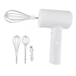 Mixer de Mao Batedor Alta Velocidade Fuet Misturador Portatil USB Sem Fio Potente Confeitaria Bolo - 1