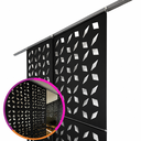Ver imagem 1 de Painel Biombo Divisória de Ambiente Deslizante - 2 Painéis 80x2,85m - Preto