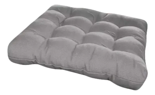 Almofada Futon Cadeiras Bancos Áreas 60x60 Cm Cinza