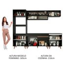 Ver imagem 6 de Armário de Cozinha Completa 260cm Preto Reims Madesa 02