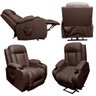 Poltrona do Papai Miami Elevação Lift 150º Massagem Aquecimento Idoso PU Marrom Chocolate G31 - Enca - 2