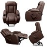 Poltrona do Papai Miami Elevação Lift 150º Massagem Aquecimento Idoso PU Marrom Chocolate G31 - Enca - 7