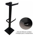 Ver imagem 4 de Porta Papel Higiênico De Chão Papeleira Dupla Preto Fosco
