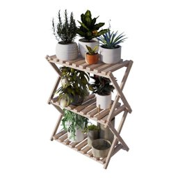 Armário Multiuso 3 Andares P/Lavanderia Vaso De Plantas Technox Marrom - 2