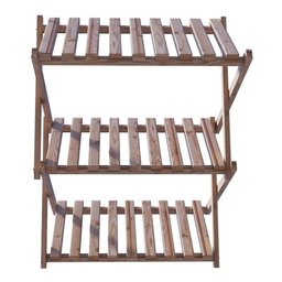 Armário Multiuso 3 Andares P/Lavanderia Vaso De Plantas Technox Marrom - 4