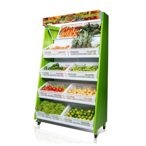 Fruteira Expositora Hortifruti para 8 Caixas (caixas Não Inclusas) Vasca-130 220v - Polar Refrigera