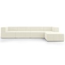 Ver imagem 6 de Sofá 4 Lugares para Sala Living Modular com Puff 352cm Lancaster F04 Veludo Bege - Lyam Decor