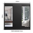 Ver imagem 3 de Guarda-roupa Casal Madesa Istambul 3 Portas de Correr com Espelhos 3 Gavetas