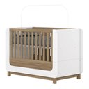 Ver imagem 6 de Berço Americano Quarto Infantil Mini Cama 2 em 1 Vanila Branco/Jequitibá H02 - D'Rossi