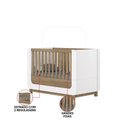 Ver imagem 3 de Berço Americano Quarto Infantil Mini Cama 2 em 1 Vanila Branco/Jequitibá H02 - D'Rossi