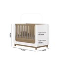 Ver imagem 4 de Berço Americano Quarto Infantil Mini Cama 2 em 1 Vanila Branco/Jequitibá H02 - D'Rossi