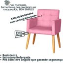 Ver imagem 3 de Poltrona Costurada para Manicure Decorativa Salão de Beleza - Moblan Decor:rosa
