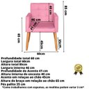 Ver imagem 2 de Poltrona Costurada para Manicure Decorativa Salão de Beleza - Moblan Decor:rosa
