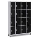 Ver imagem 1 de Armário de Aço 16 Portas para Academias Vestiários Guarda Volumes Cor:preto