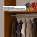 Ver imagem 7 de Guarda-Roupa Solteiro com 4 Portas e 3 Gavetas 137,5cm Multimóveis Crrui-GRP118 Madeirado/Branco