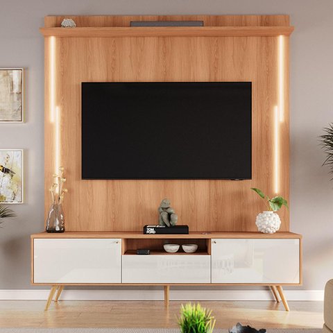 Rack com Painel Sevilla Led para Tv até 70 Polegadas 183cm