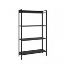 Ver mais imagens de Kit 2 Estantes para Livros Médias Industrial Aço 4 Prateleiras 160CMX146CM Active Yescasa Preto/Ônix