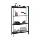 Ver imagem 7 de Kit 2 Estantes para Livros Médias Industrial Aço 4 Prateleiras 160CMX146CM Active Yescasa Preto/Ônix