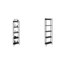 Ver imagem 6 de Kit 2 Estantes para Livros Altas Industrial Aço 5 Prateleiras 187CMX60CM Active Yescasa Preto/Ônix