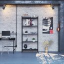 Ver imagem 5 de Kit 2 Estantes para Livros Altas Industrial Aço 5 Prateleiras 160CMX187CM Active Yescasa