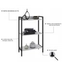 Ver imagem 3 de Kit 3 Estantes para Livros Industrial 3 Prateleiras 180CMX104CM Active Yescasa