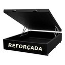 Ver imagem 2 de Base Box Baú Casal 1,38 X 1,88 Lacrado Chapa Compensado - Preto Corino