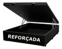 Ver imagem 2 de Base Box Baú Casal 1,38 X 1,88 Lacrado Chapa Compensado - Preto Corino