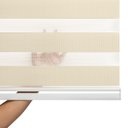 Ver imagem 4 de Persiana Rolo Zebra Standard 1,40 X 2,20 Double Vision Bege Mescla