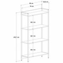 Ver imagem 2 de Kit 3 Estantes para Livros Industrial Aço 4 Prateleiras 146CMX240CM Active Yescasa