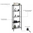 Ver imagem 3 de Kit 3 Estantes para Livros Industrial Aço 5 Prateleiras 187cmx180cm Active Yescasa