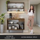 Ver imagem 6 de Armário de Cozinha Compacta 105cm Rustic/Cinza Emilly Madesa 03