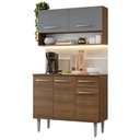 Ver imagem 3 de Armário de Cozinha Compacta 105cm Rustic/Cinza Emilly Madesa 03