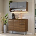 Ver imagem 1 de Armário de Cozinha Compacta 105cm Rustic/Cinza Emilly Madesa 03