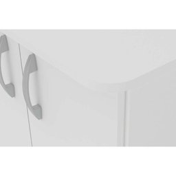 Balcão Lavanderia Limeira 99 2 Portas C/ Rodízio Branco - Politorno - 5